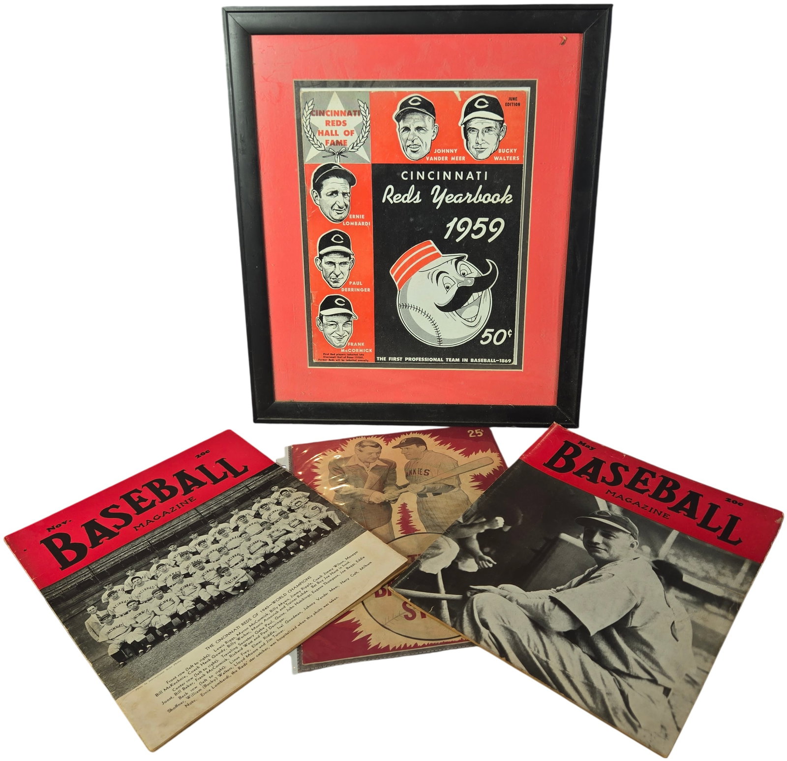 A Collection of Vintage Cincinnati Reds Memorabilia and The Babe Ruth Story Movie Program (1 of 16)