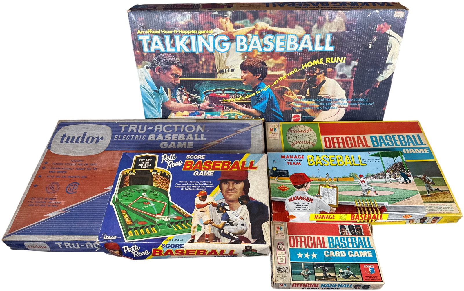 A Group of Vintage Baseball-Themed Tabletop and Board Games including Mattel, Tudor, and Milton (1 of 19)