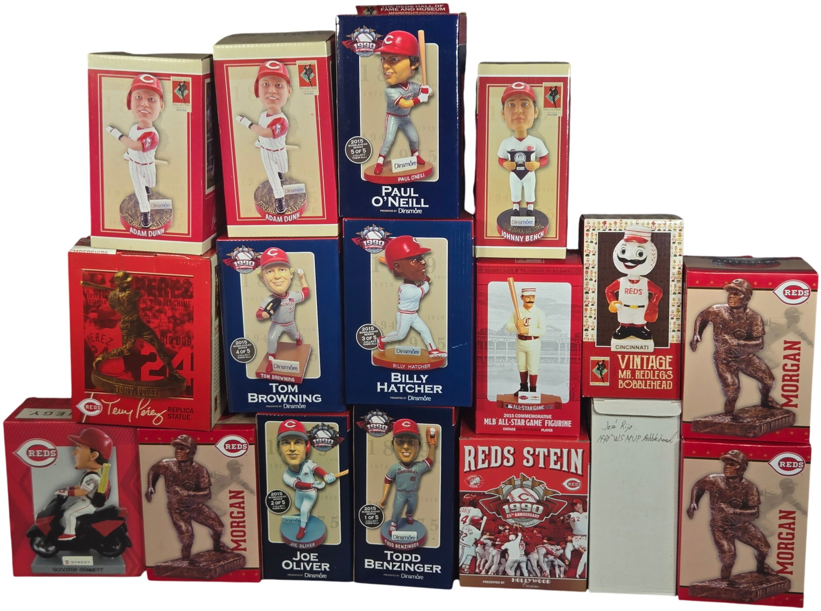 A Collection of Cincinnati Reds Bobbleheads, Statues, and Commemorative Memorabilia (1 of 8)