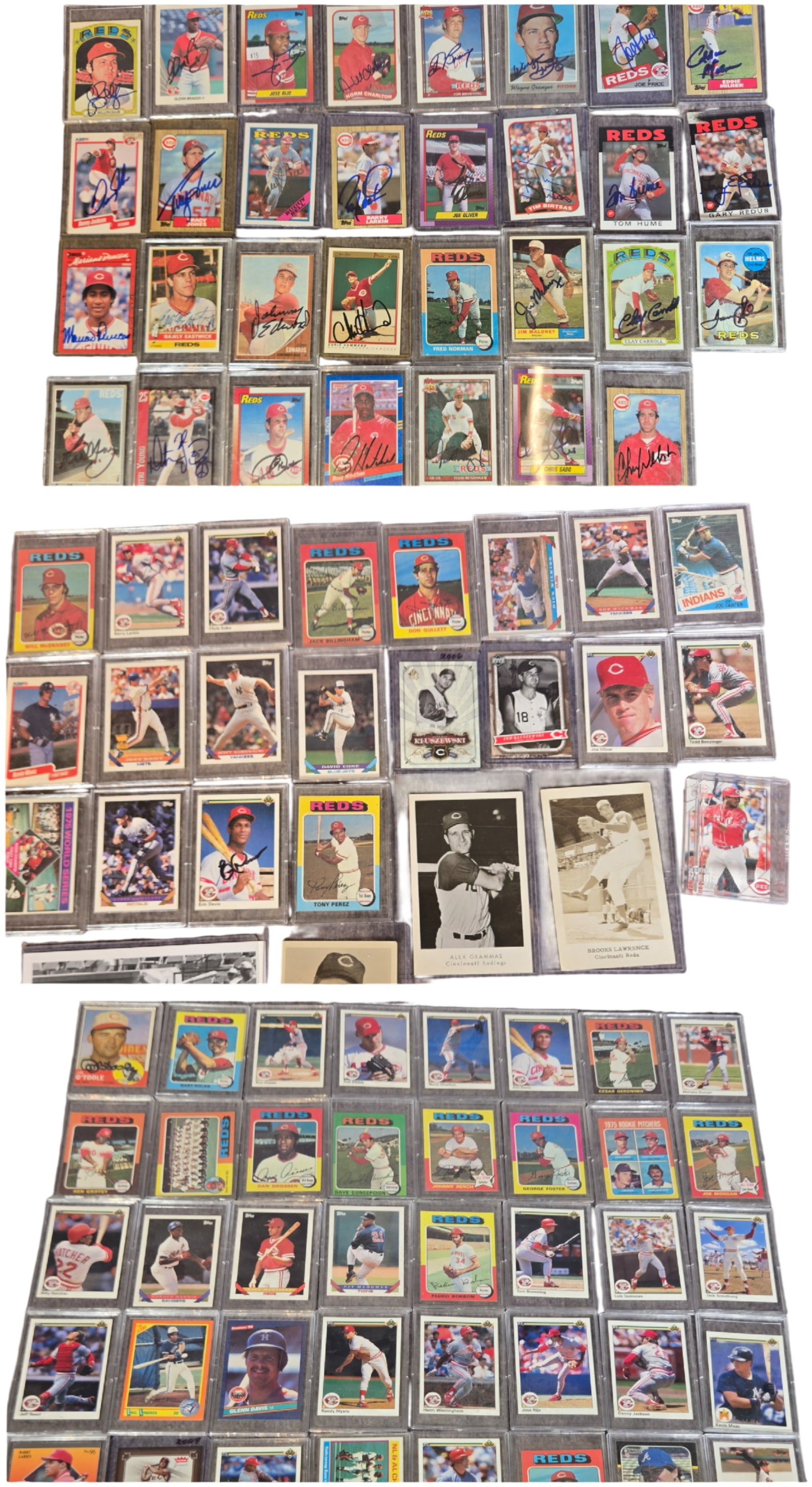 A Collection of Cincinnati Reds and MLB Trading Cards Including Autographed Examples and Vintage (1 of 20)