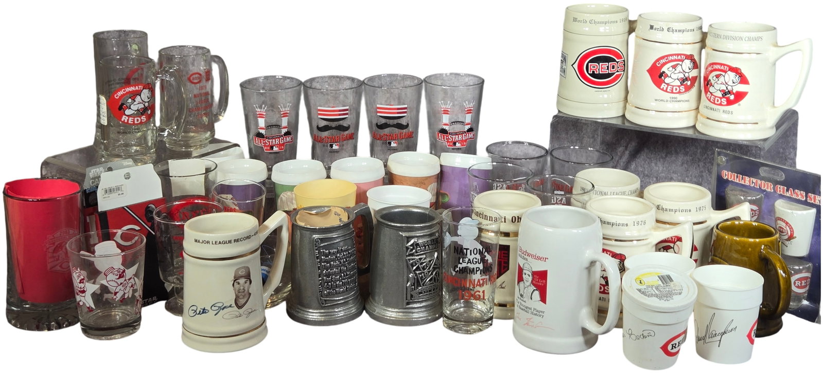 A Large Collection of Cincinnati Reds Commemorative Glassware and Ceramic Memorabilia (1 of 15)
