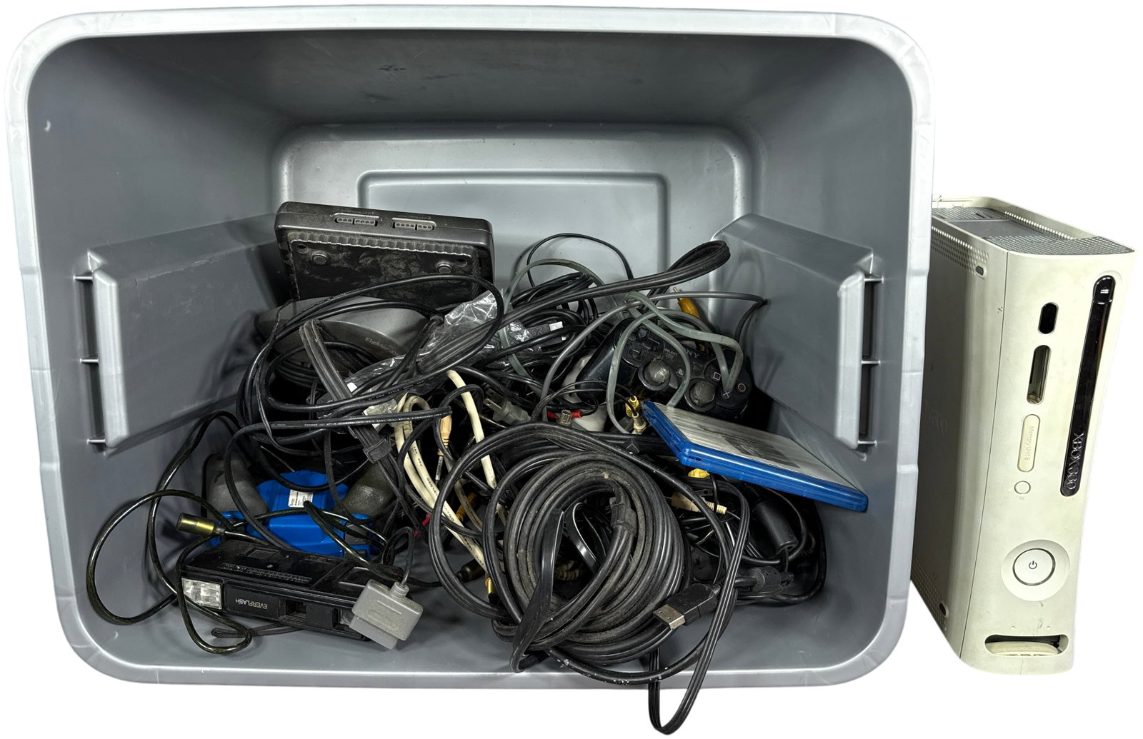 An Assortment of Video Game Consoles and Peripherals Including Microsoft Xbox 360 and Yobo FC Twin (1 of 15)