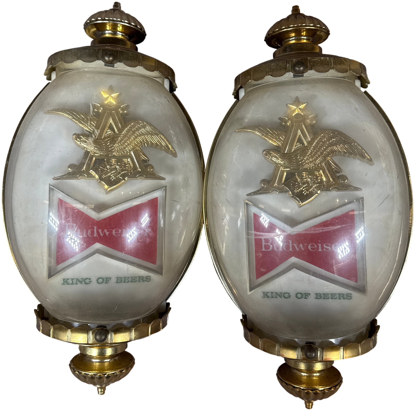 A Pair of Vintage Budweiser Anheuser-Busch Advertising Wall Sconces (1 of 17)