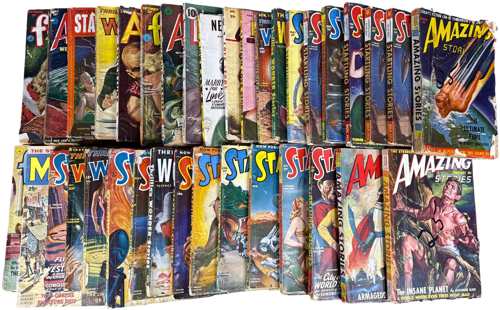 A Collection of Vintage Science Fiction and Romance Magazines, Early 1950s (1 of 6)