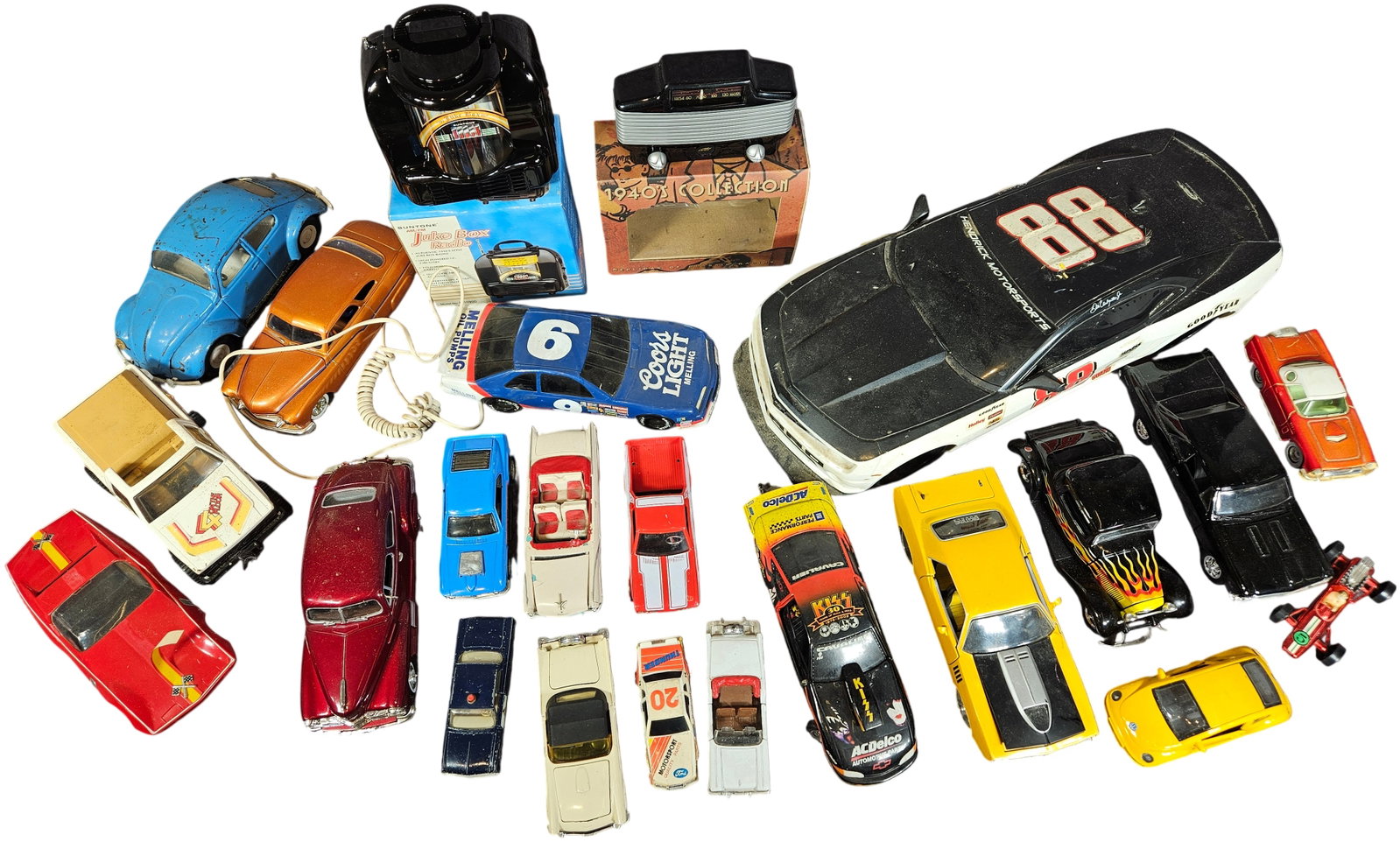 A Collection of Vintage and Modern Automotive Themed Novelty Electronics and Model Vehicles (1 of 9)