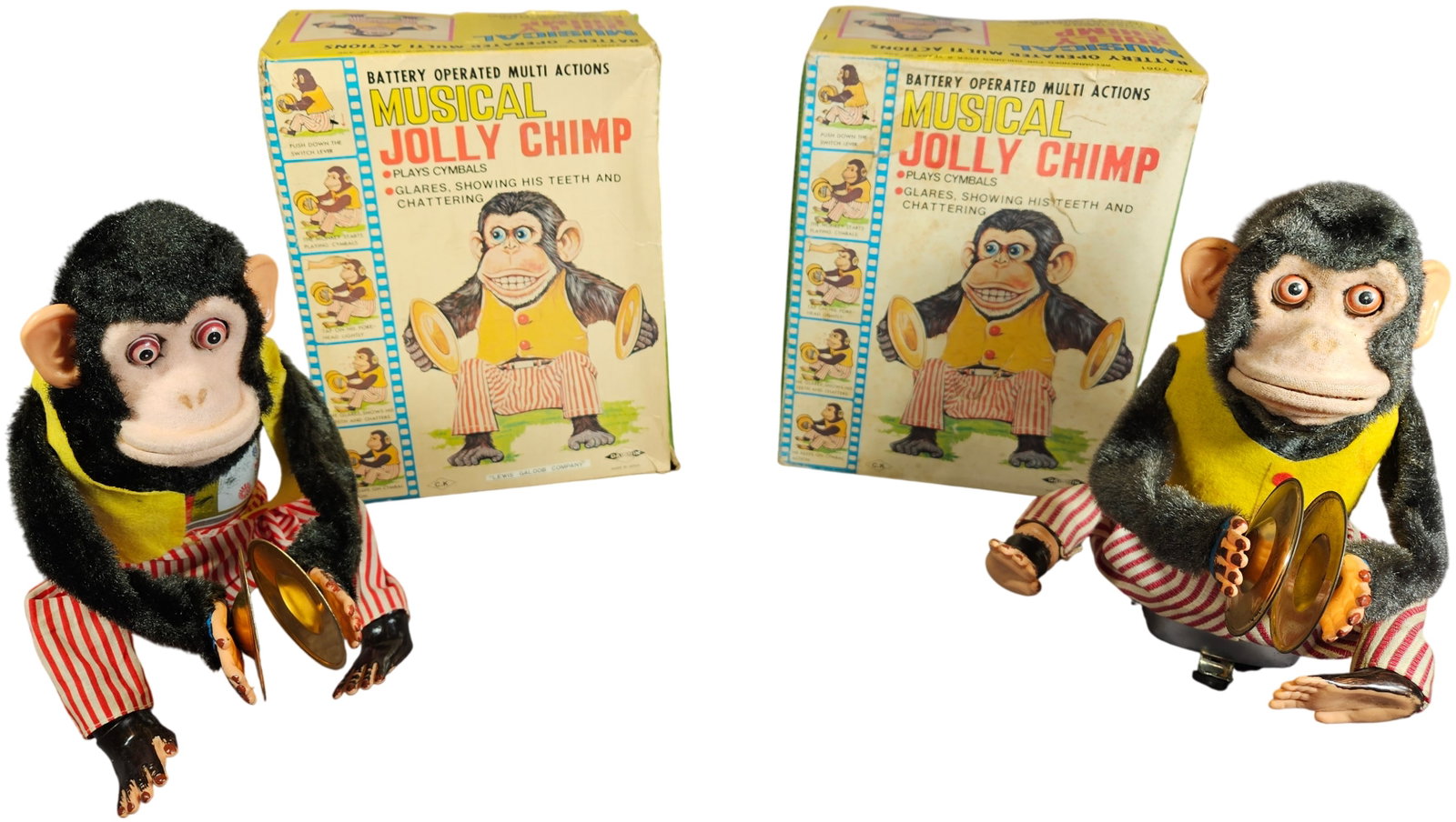 A Pair of Vintage Daishin Musical Jolly Chimp Battery-Operated Toys with Original Boxes (1 of 11)