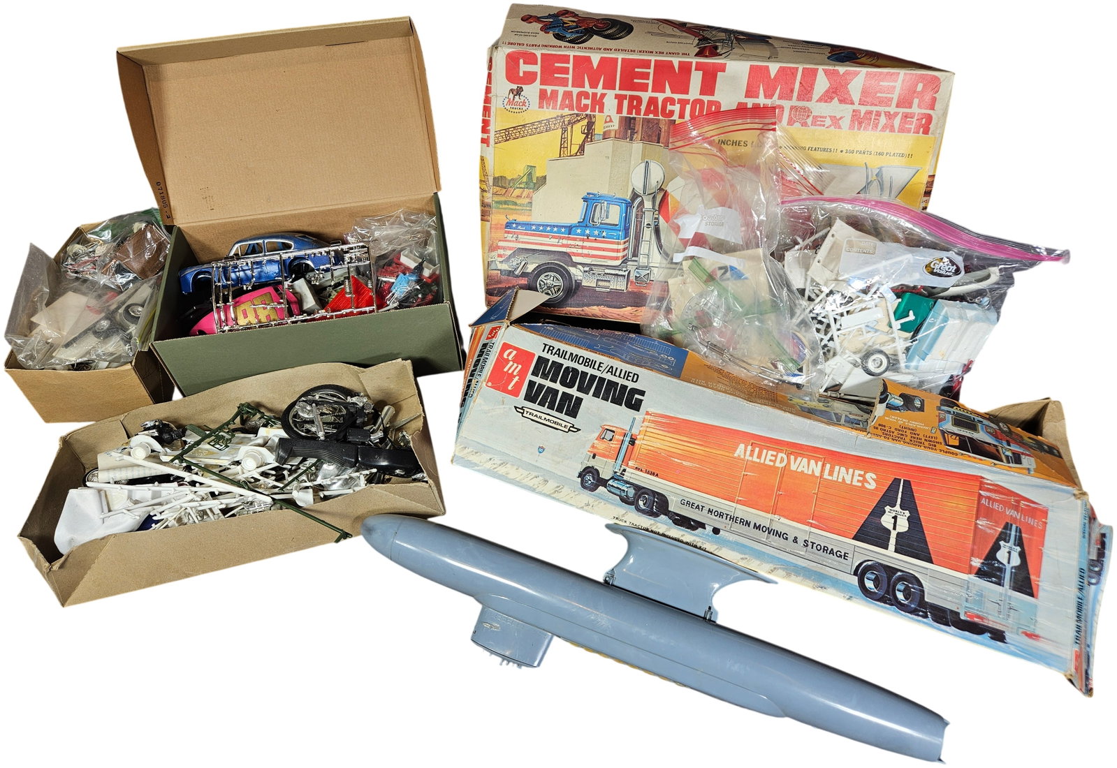 A Collection of Vintage Plastic Model Kits and Parts Including MPC, AMT, and Aurora (1 of 10)