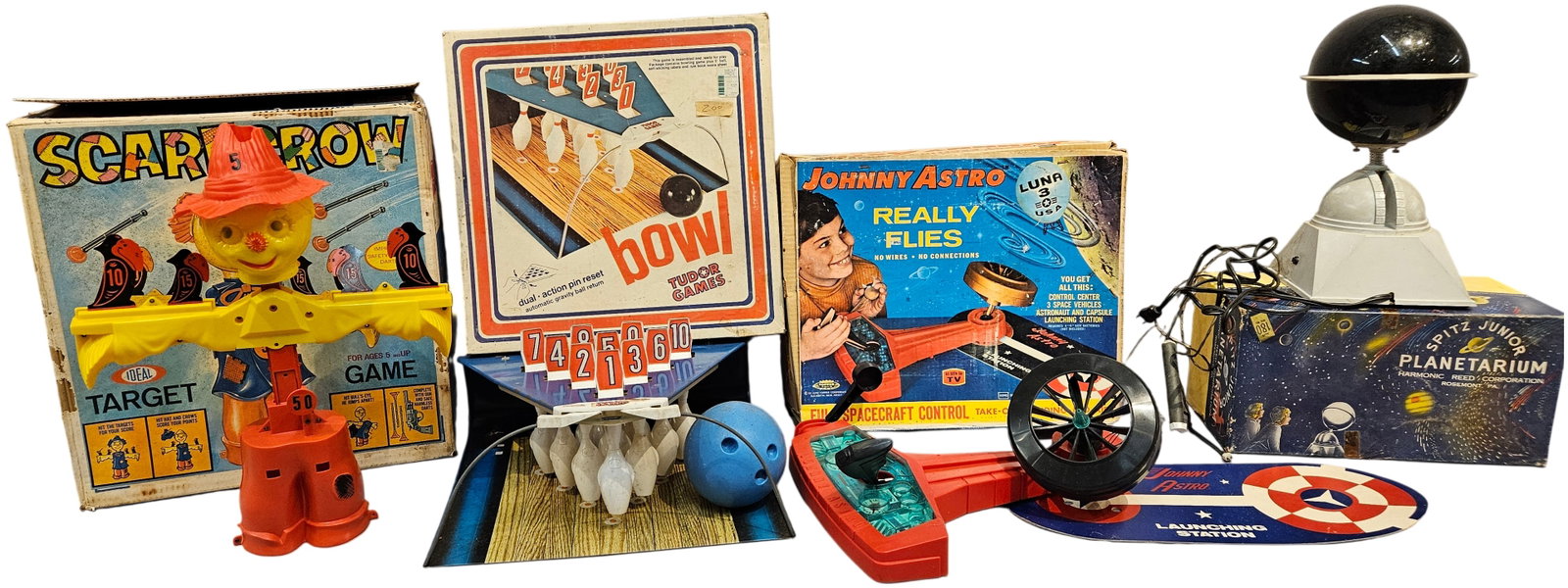 A Collection of Mid-Century Vintage Toys and Games including Johnny Astro and Ideal Target Games (1 of 12)