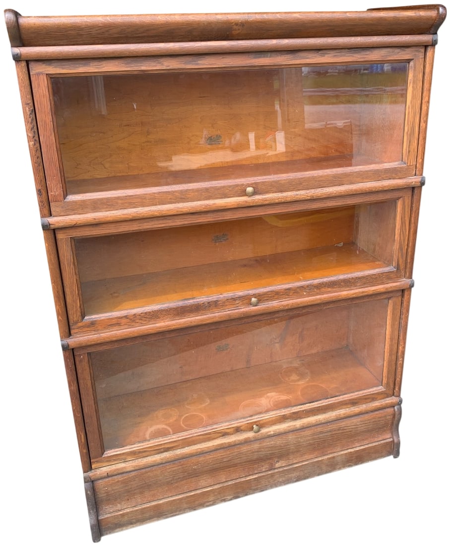 Three-tier Hale's Oak Sectional Barrister Bookcase (1 of 11)
