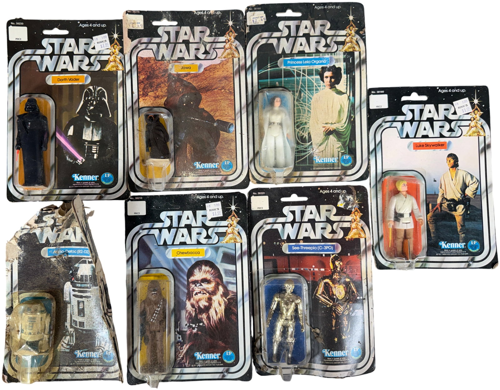 A Collection of Vintage Kenner Star Wars 12-Back Action Figures (1 of 18)