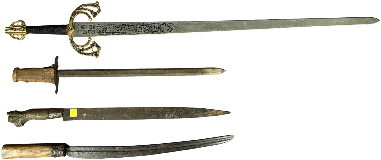 A Collection of Edged Weapons Including a Spanish Marto Decorative Sword and Several Utility Knives (1 of 19)