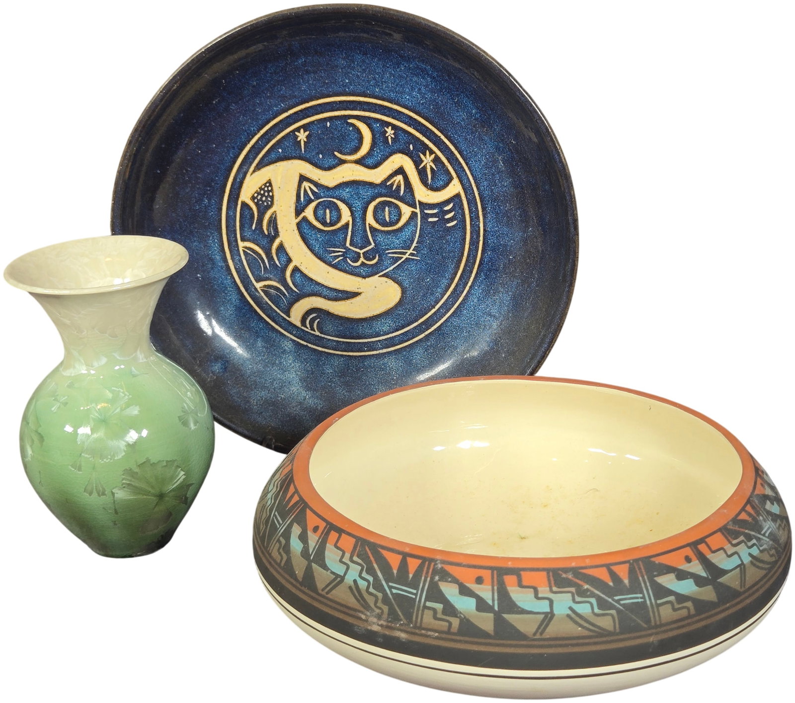 A Trio of American Studio and Regional Pottery Items including Leonard Pottery and North Eagle (1 of 12)