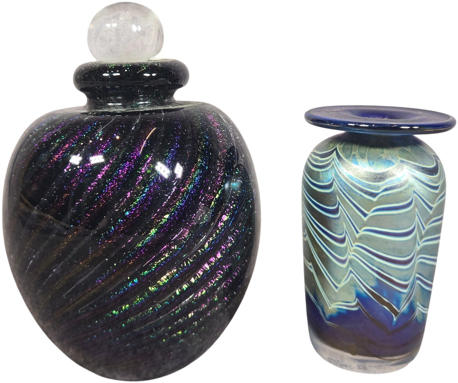 Pieces of Signed Iridescent Studio Art Glass (1 of 9)