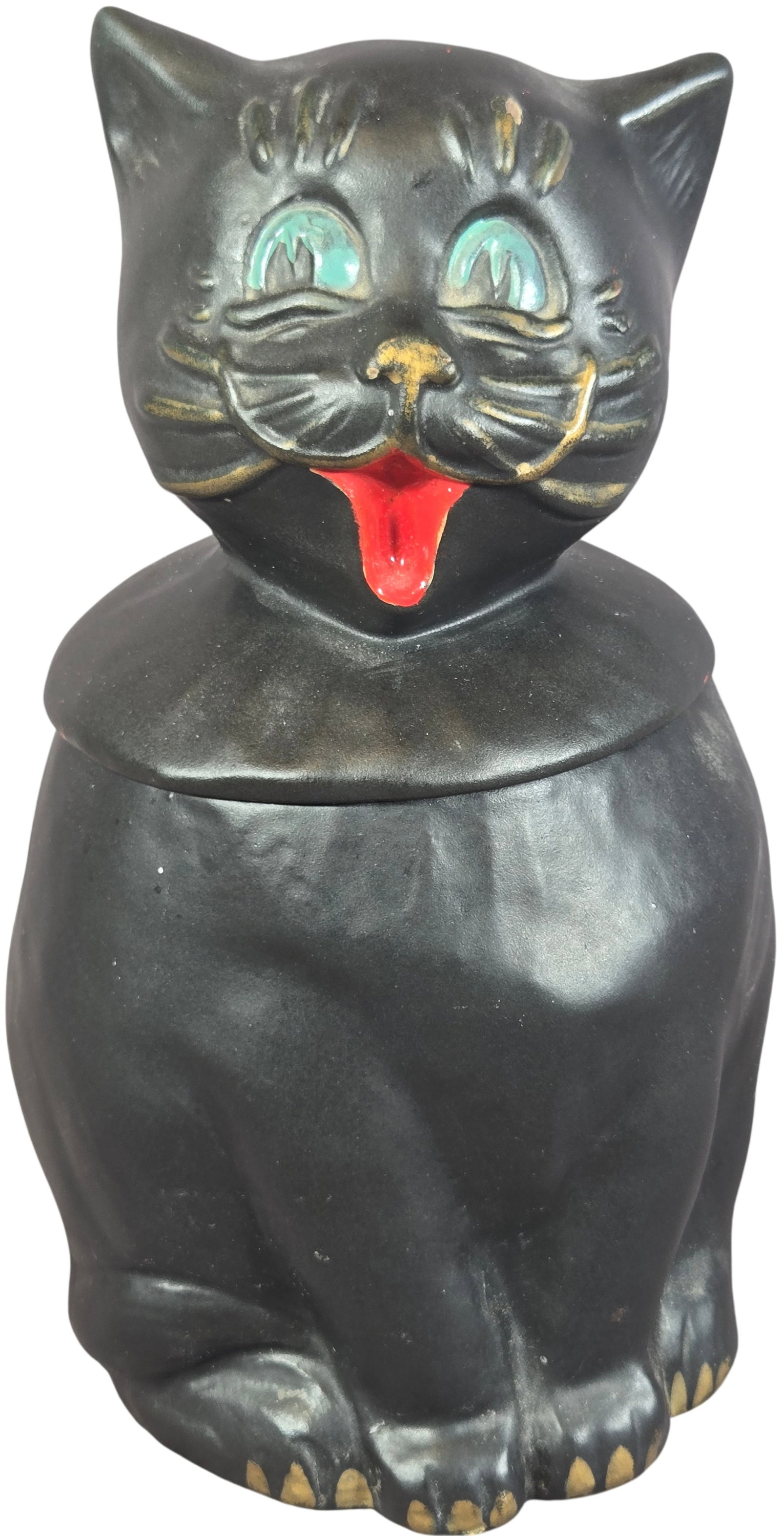 McCoy Pottery Smiling Cat Ceramic Cookie Jar, Model 402 (1 of 8)