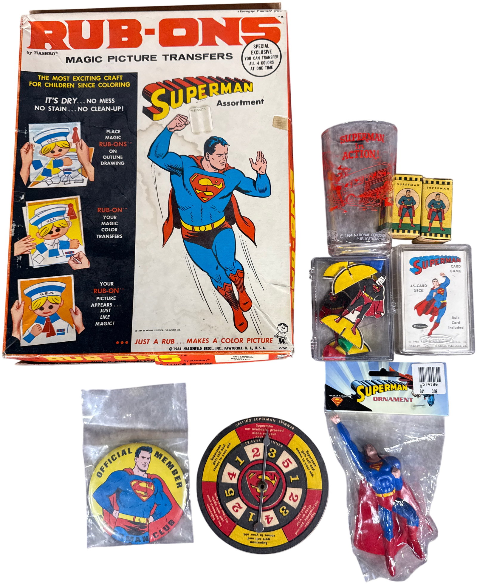 A Collection of Vintage Superman Toys and Memorabilia Including 1964 Hasbro and 1966 Whitman Items (1 of 12)