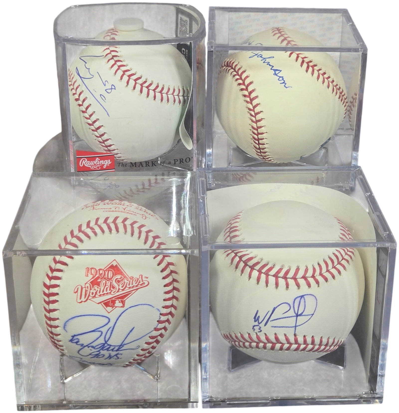 A Collection of Individually Autographed Baseball Memorabilia Featuring Barry Larkin and Davy (1 of 10)