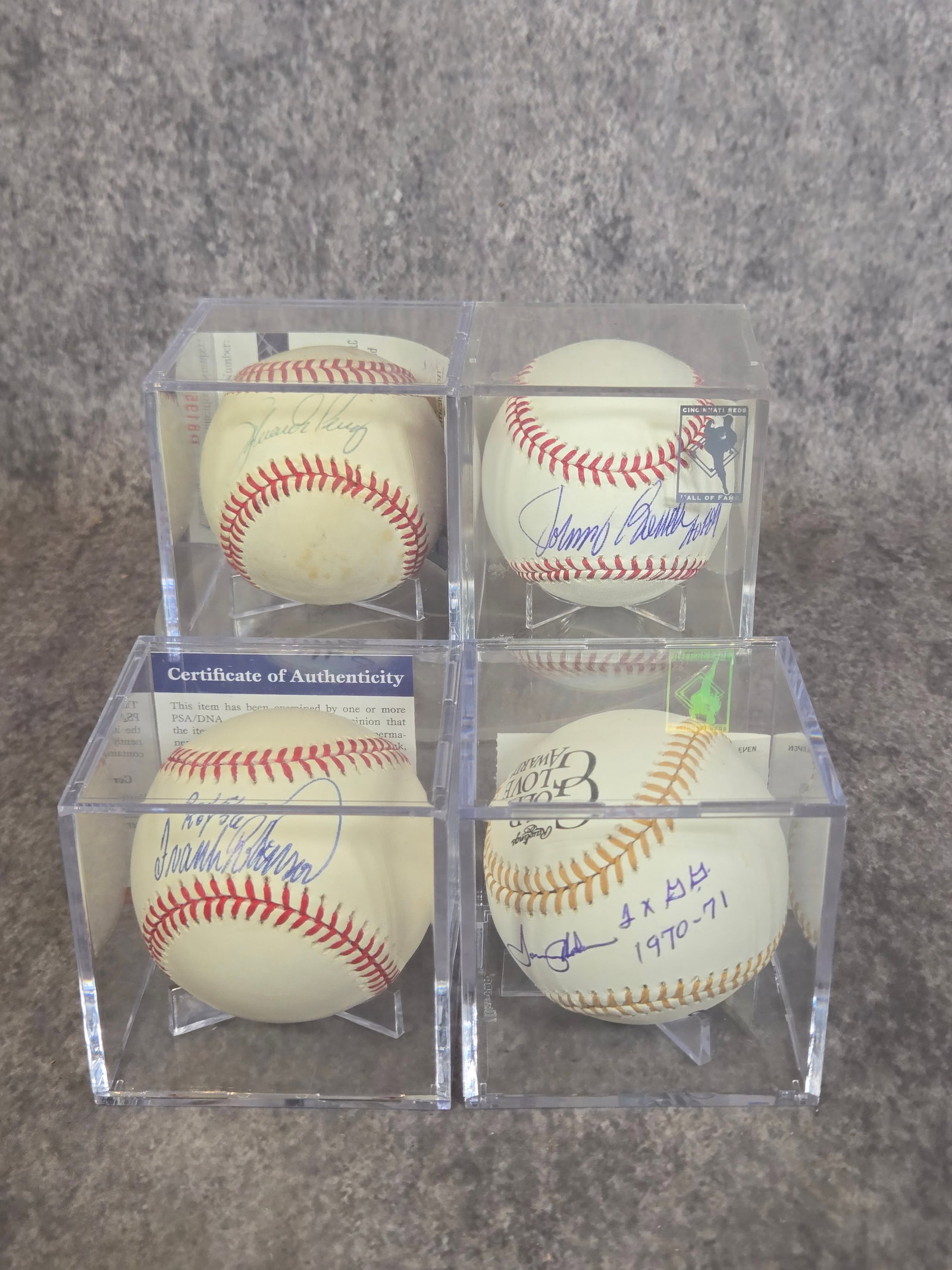 A Collection of Autographed Major League Baseballs Including Johnny Bench and Frank Robinson (1 of 9)