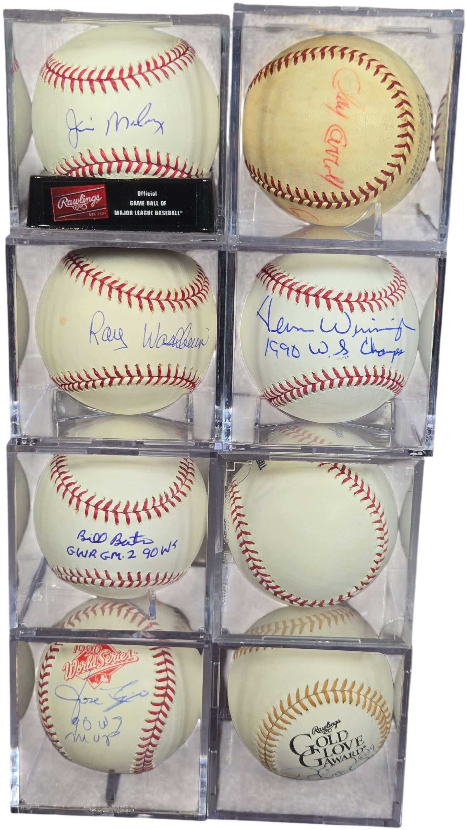 A group of Autographed Cincinnati Reds Baseballs with Certificate of Authenticity (1 of 11)