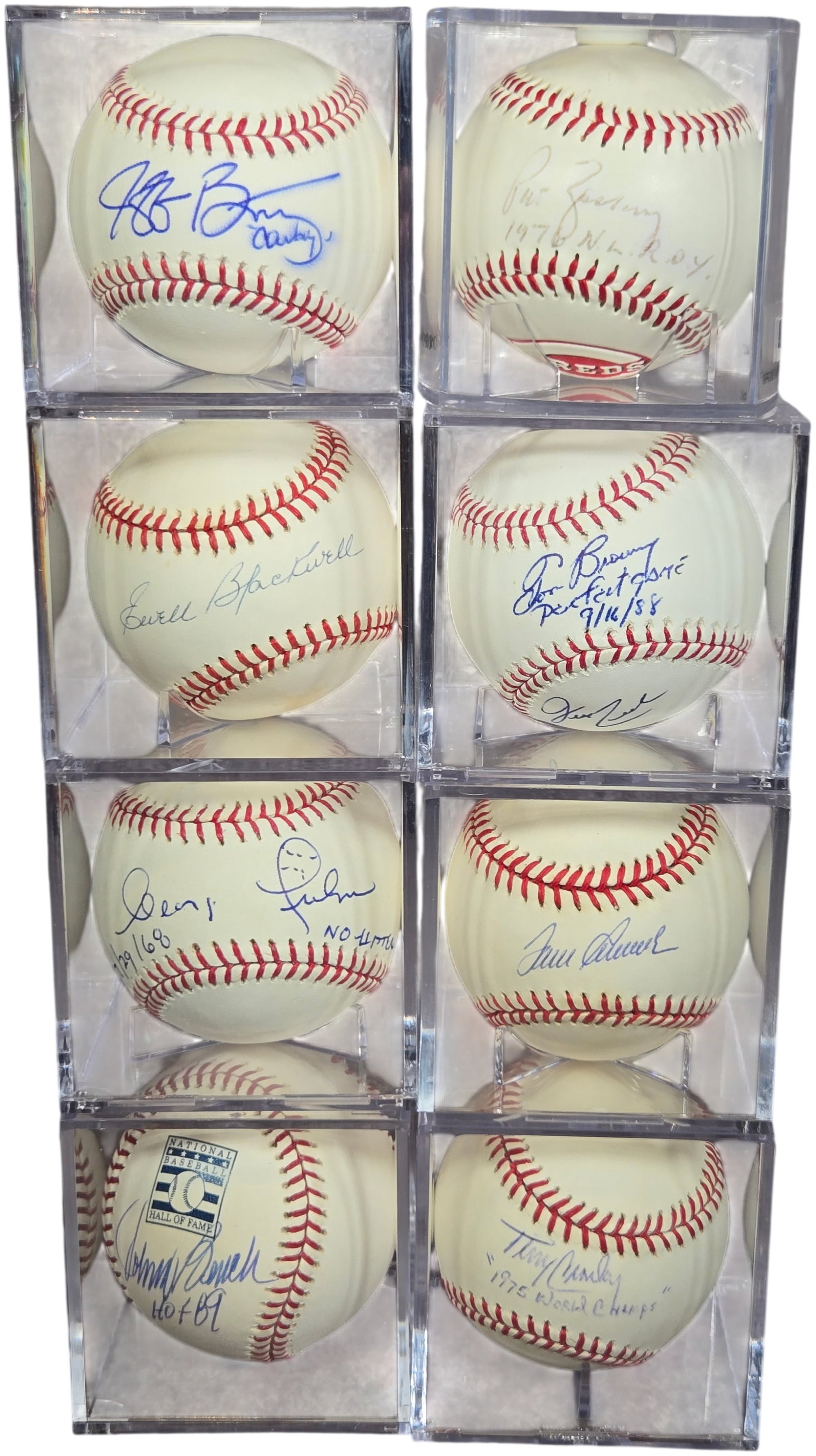 A Collection of Autographed Cincinnati Reds and Major League Baseball Baseballs (1 of 10)