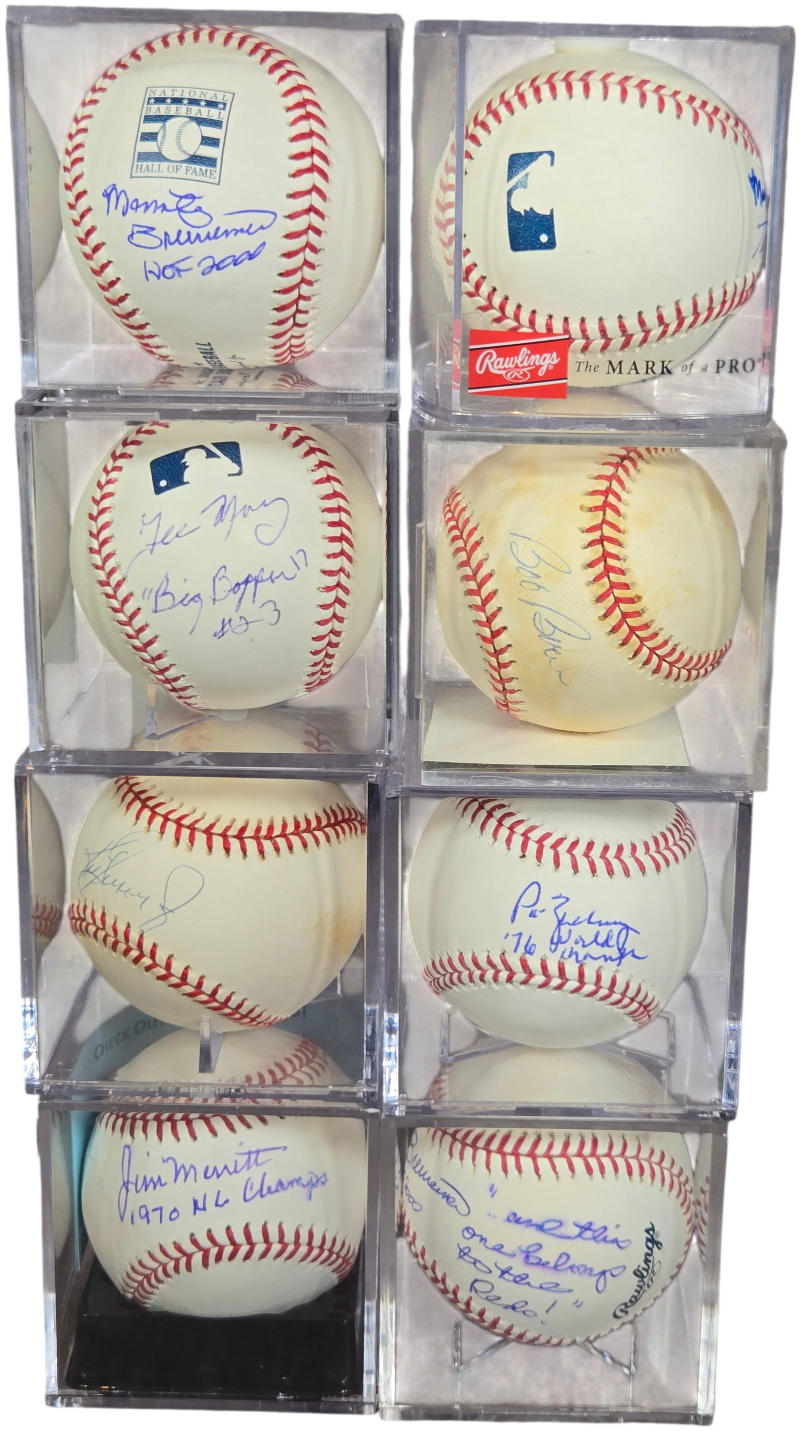 Collection of Autographed Baseballs Including Cincinnati Reds Players and Broadcasters (1 of 10)