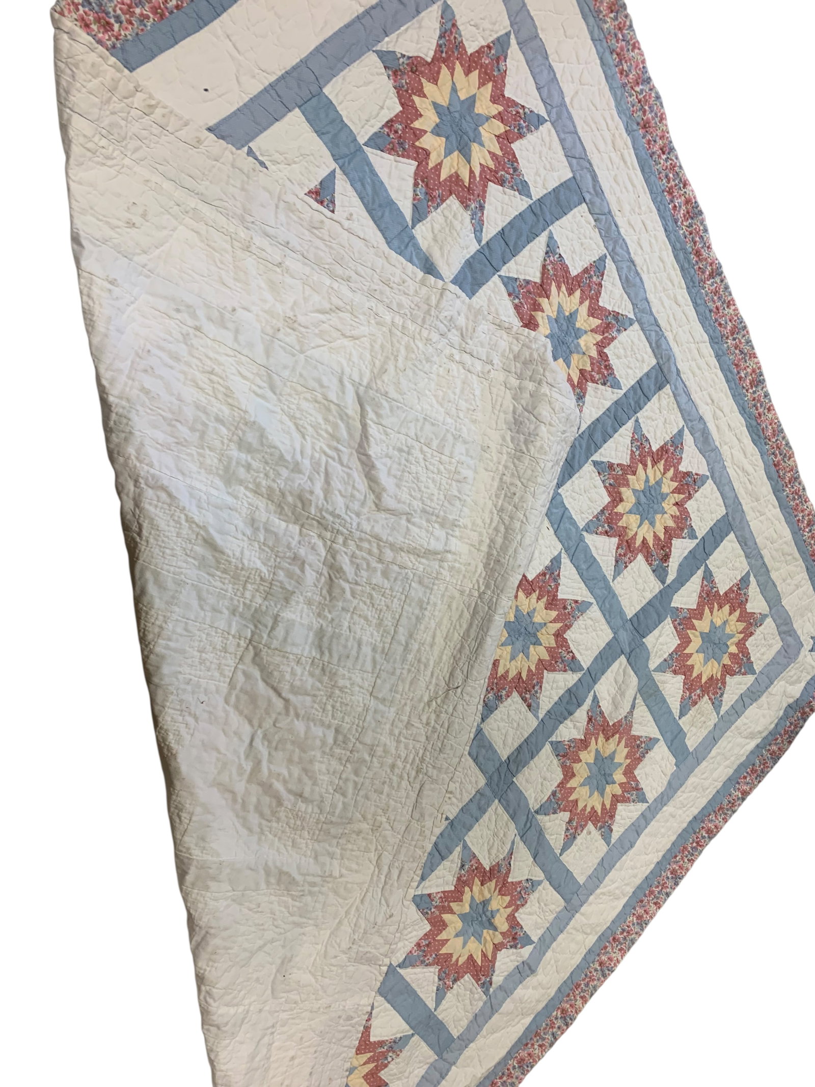 Arch Quilts Hand-Quilted Lone Star Pattern Patchwork Quilt - 6