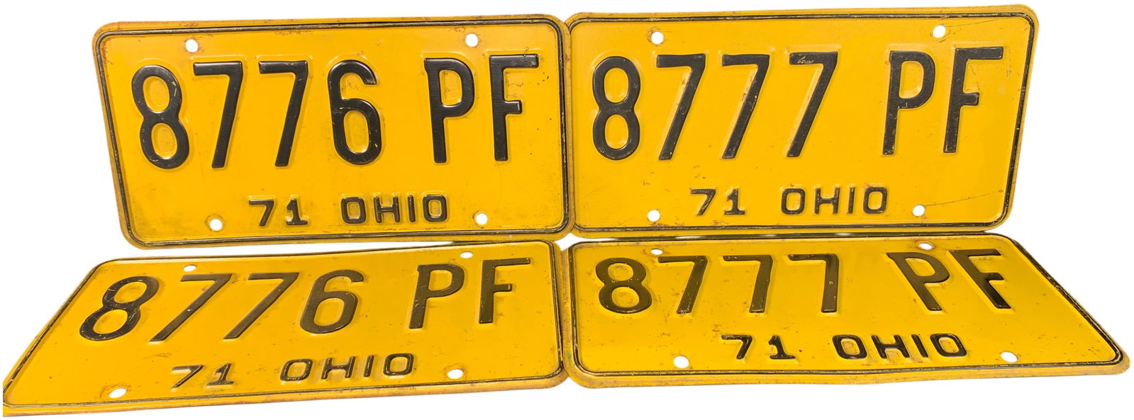 A Set of 1971 Ohio License Plates (1 of 2)