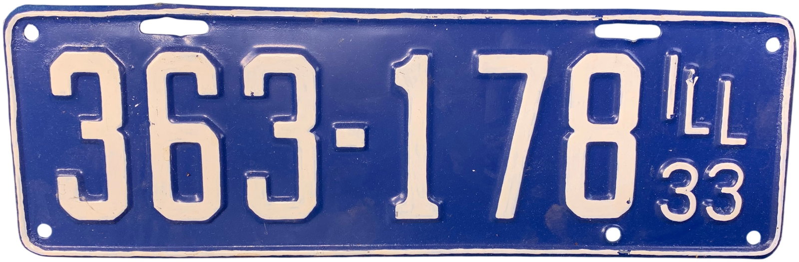 1933 Illinois License Plate (1 of 2)