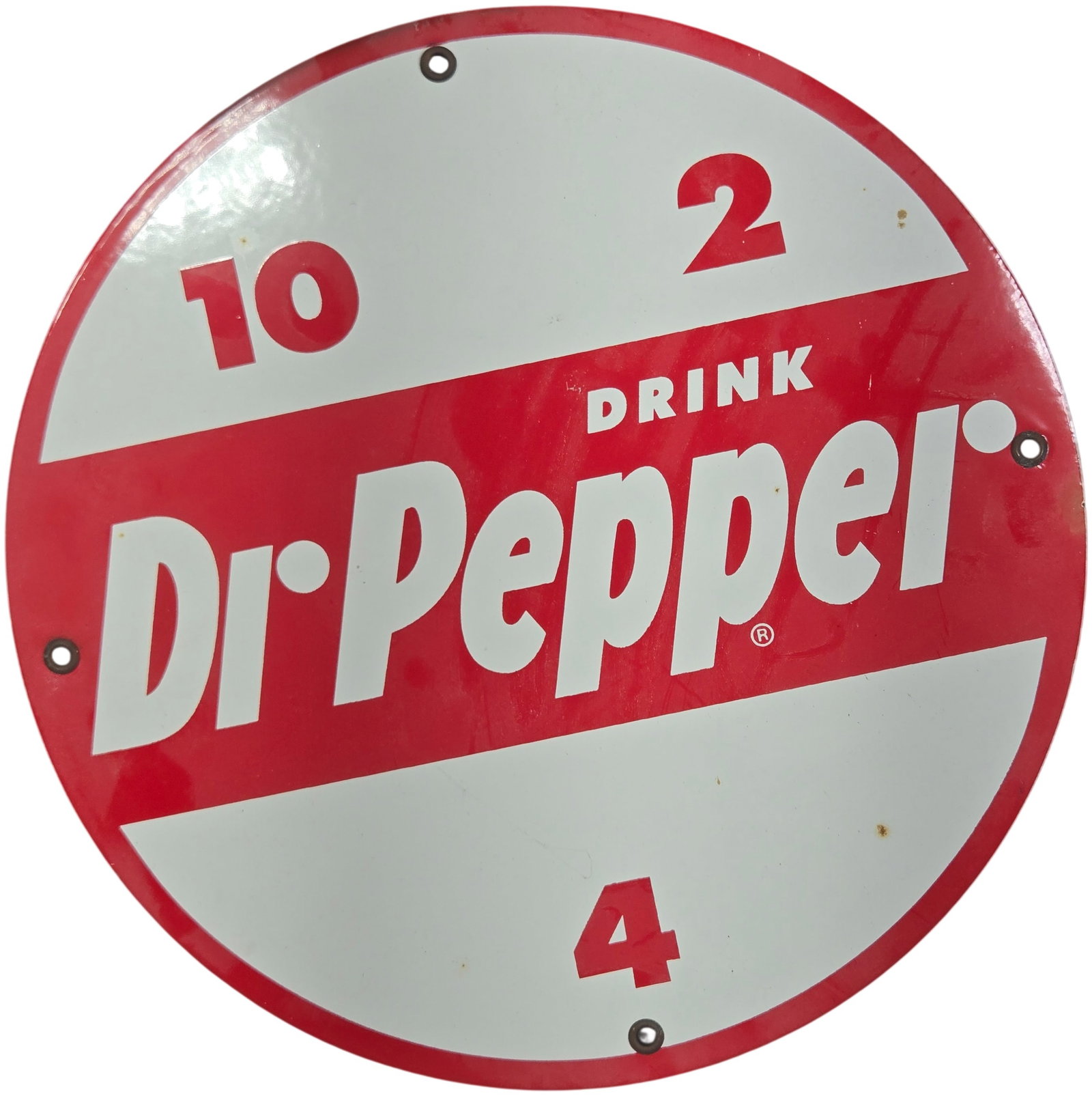 Contemporary Dr Pepper 10-2-4 Porcelain Advertising Sign by Weber's (1 of 3)