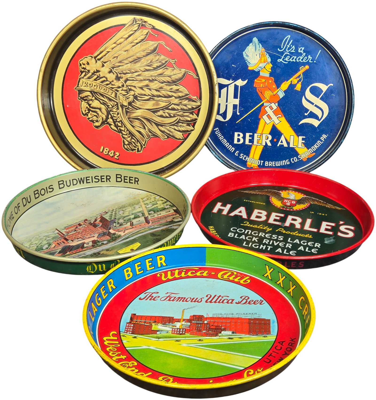 A Collection of Vintage Mid-Century Northeastern US Lithographed Brewery Serving Trays (1 of 9)