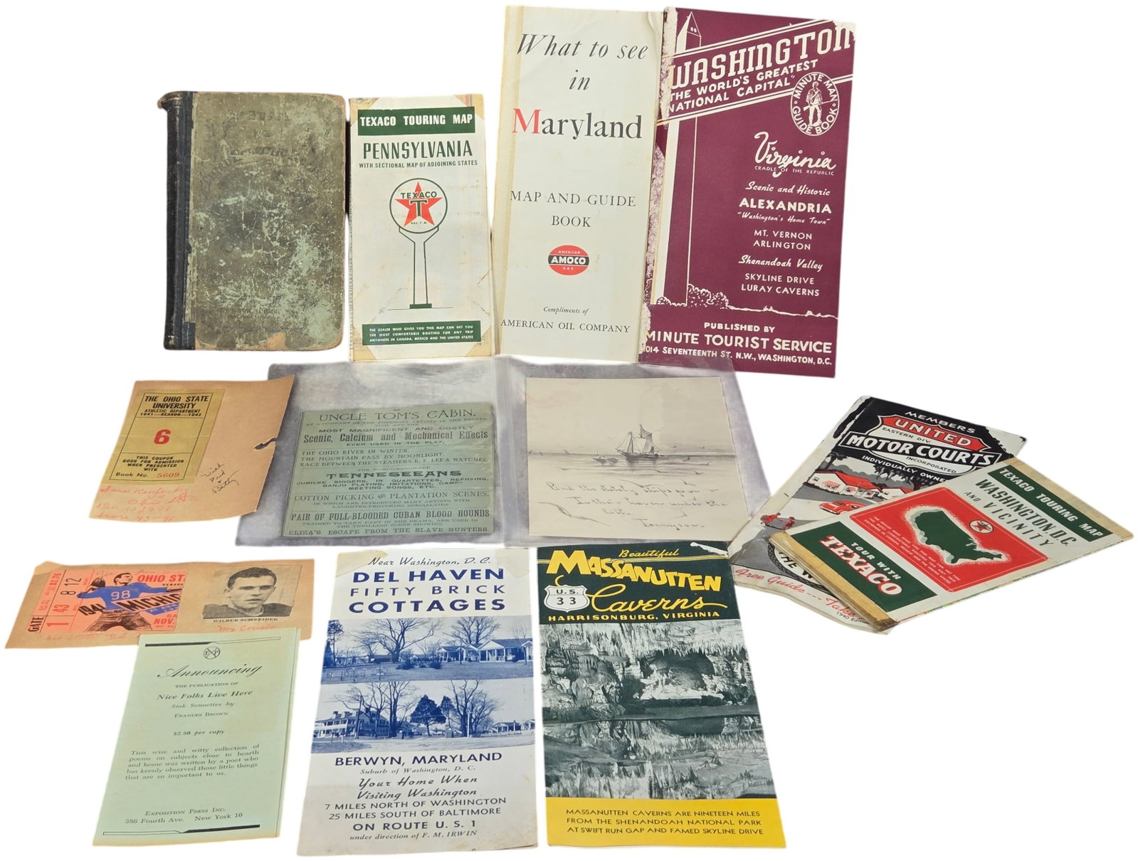 A Collection of Vintage Mid-Atlantic and Ohio Travel, Sports, and Educational Ephemera (1 of 14)