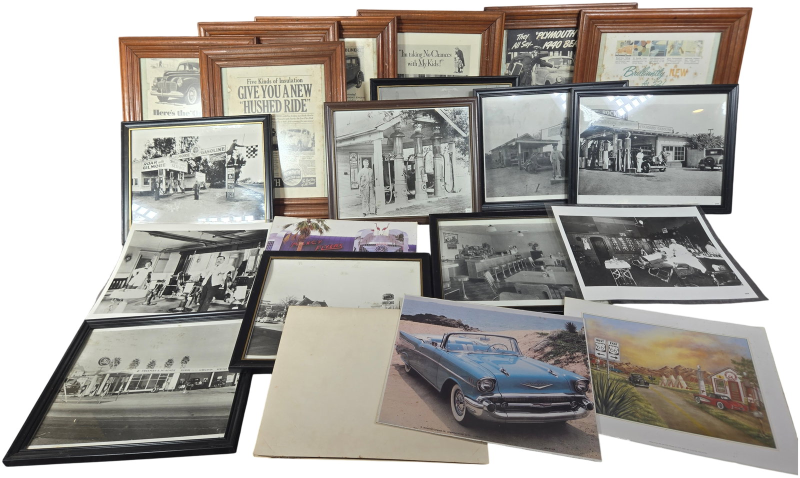 A group of Vintage Automotive Advertisements and Historical Photographic Prints (1 of 14)