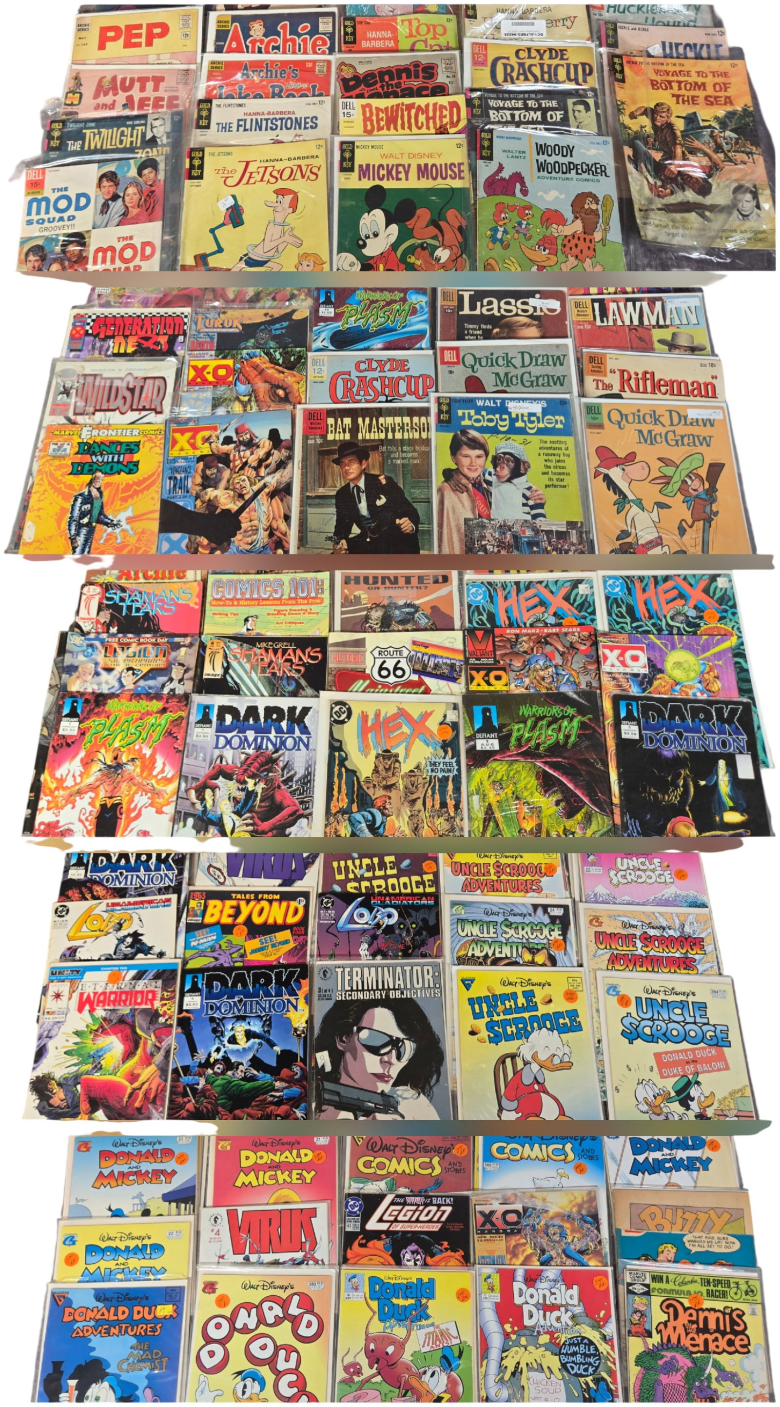 A Collection of Vintage and Modern Era Comic Books Including Gold Key, DC, Marvel, and Defiant (1 of 20)