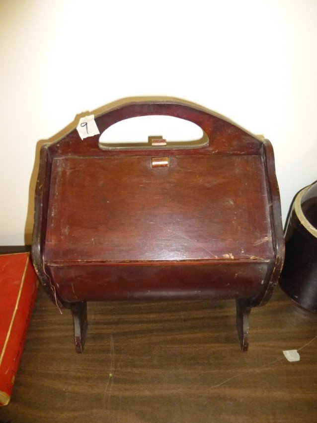 Sewing box w/contents.: 15” tall. Shipping 20.