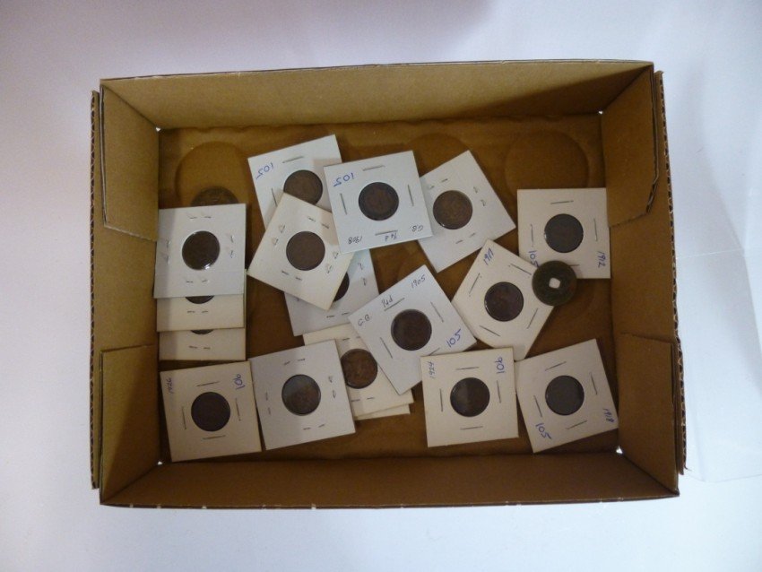 Group lot of antique coins.: Mostly great Britain. Shipping 5.