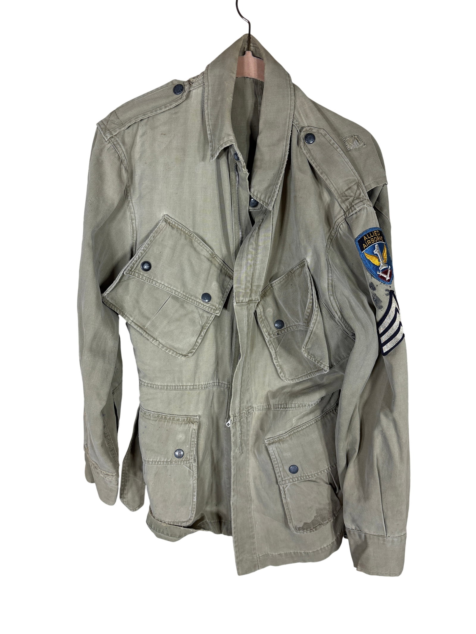 World War II US Army M1942 Paratrooper Jump Jacket with First Allied Airborne Army Patch and (1 of 8)