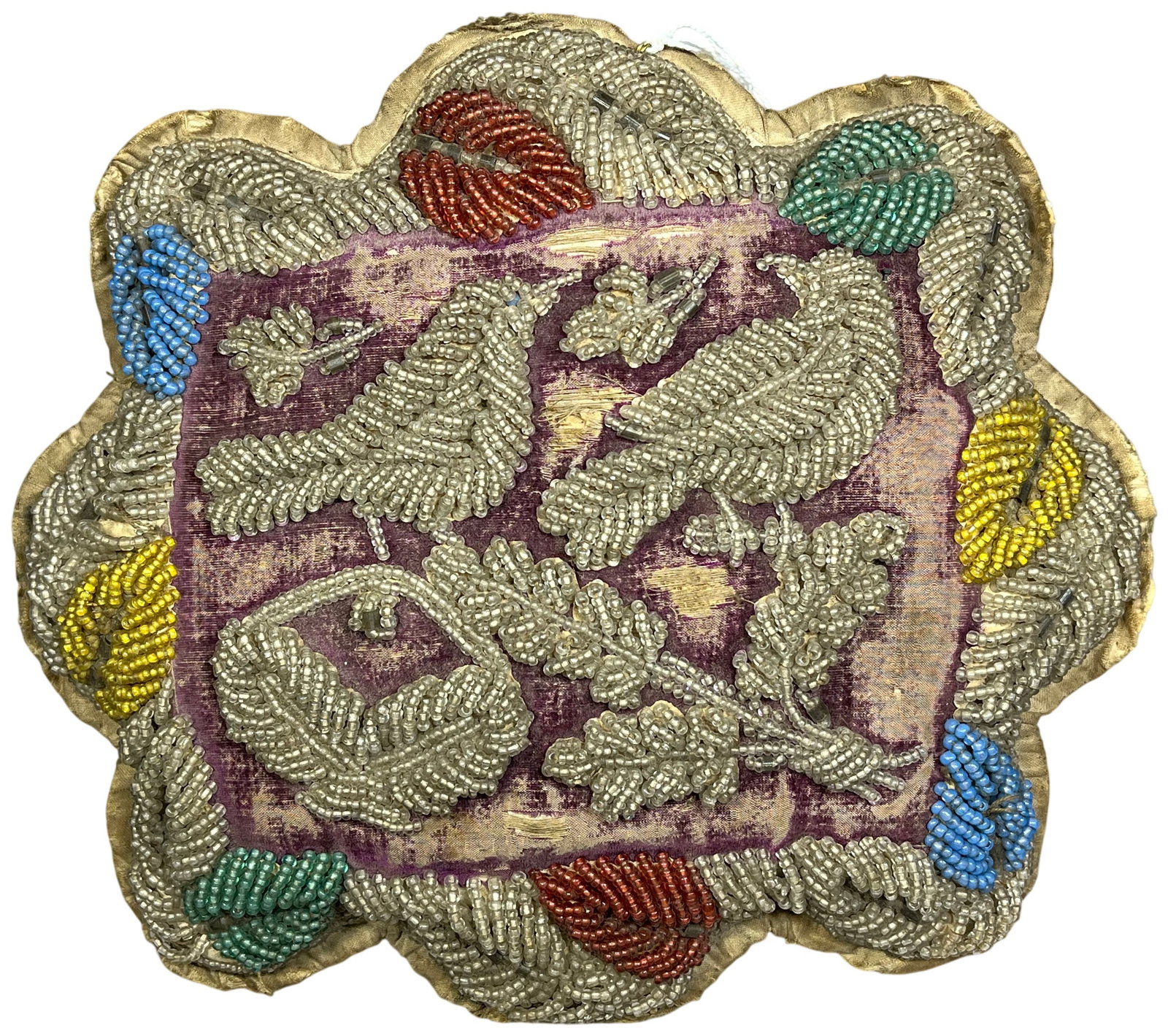 Antique Iroquois Raised Beaded Whimsy Pincushion (1 of 5)