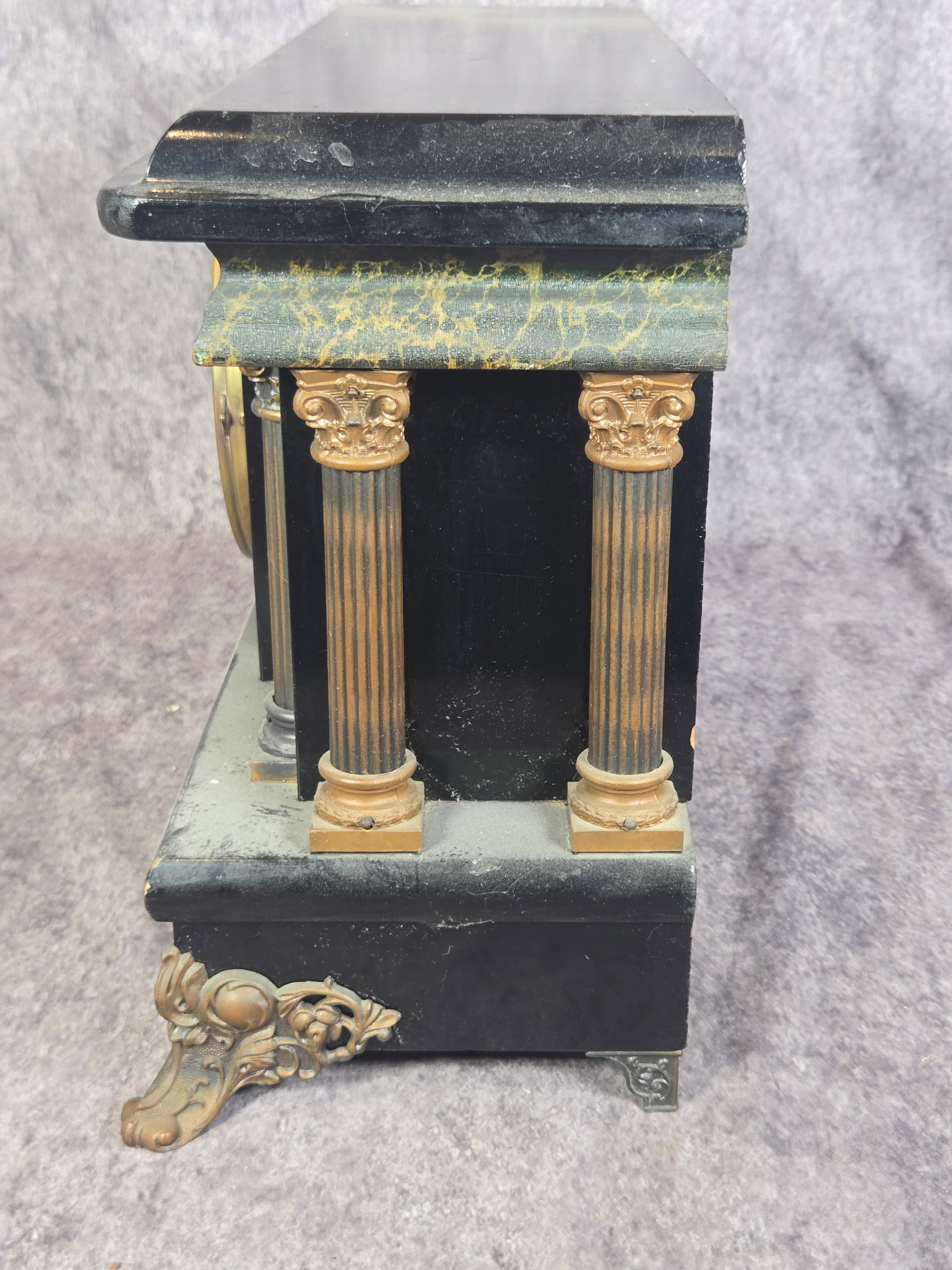 Sessions Architectural Black Mantel Clock - 3