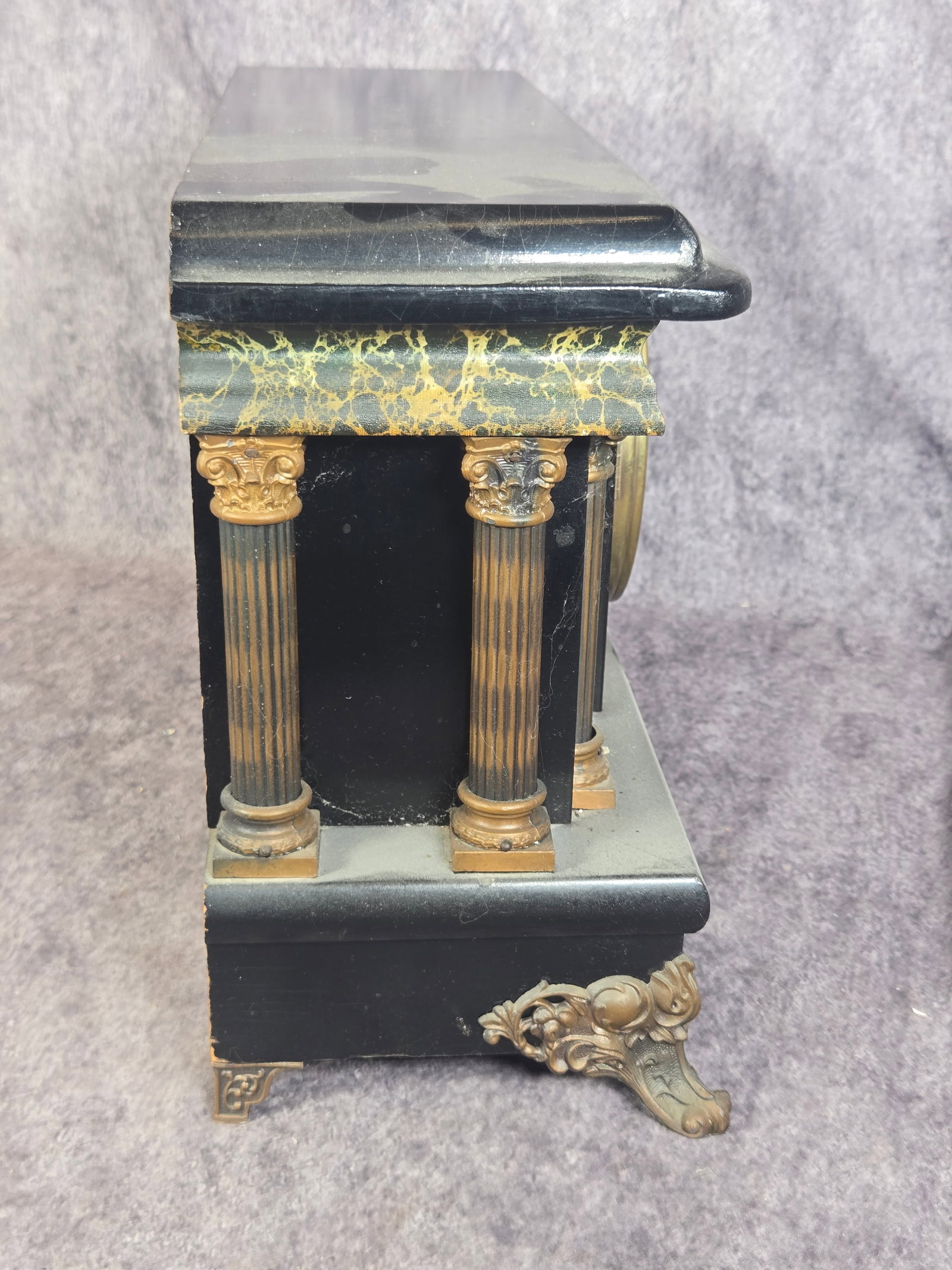 Sessions Architectural Black Mantel Clock - 5