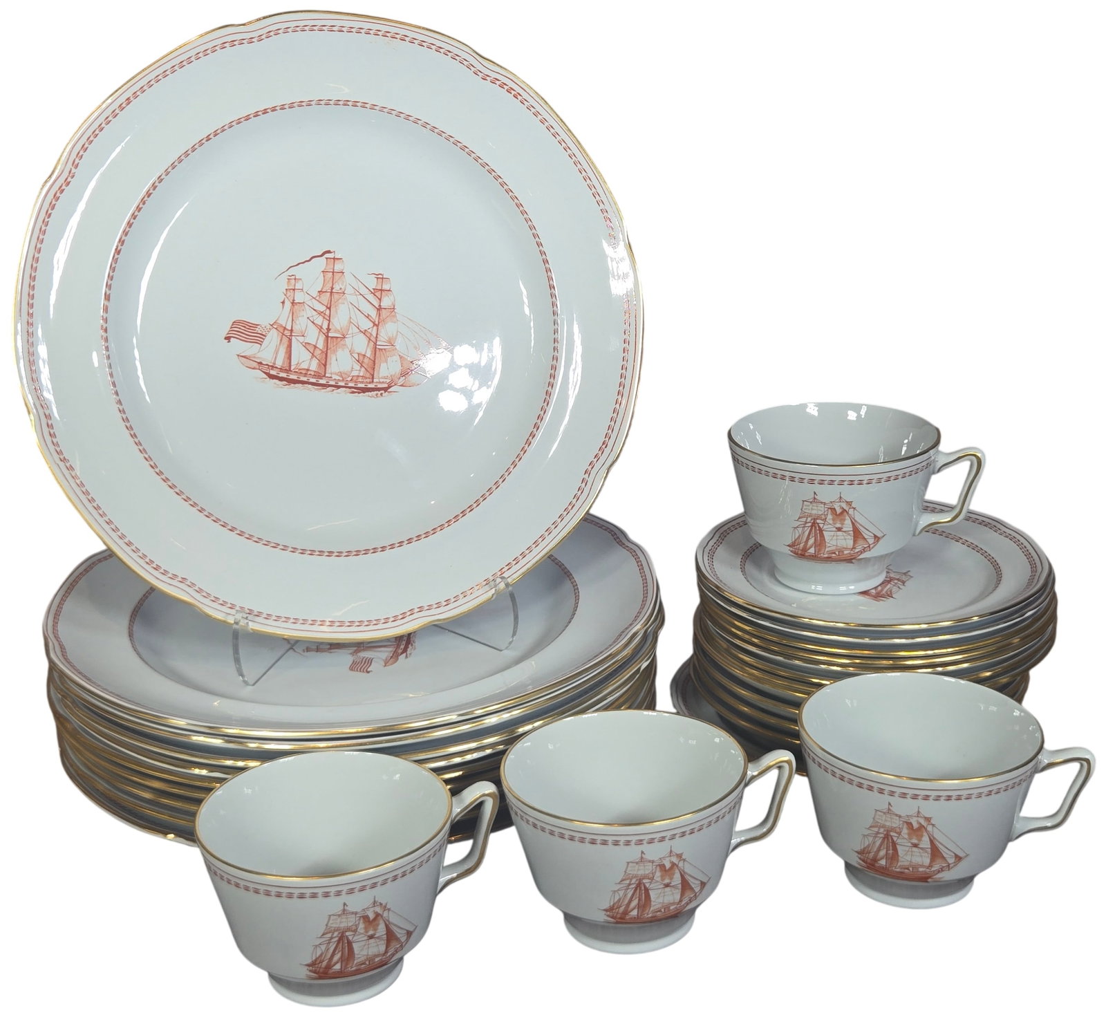 A Collection of Spode Trade Winds Red Fine Stoneware Tableware (1 of 9)