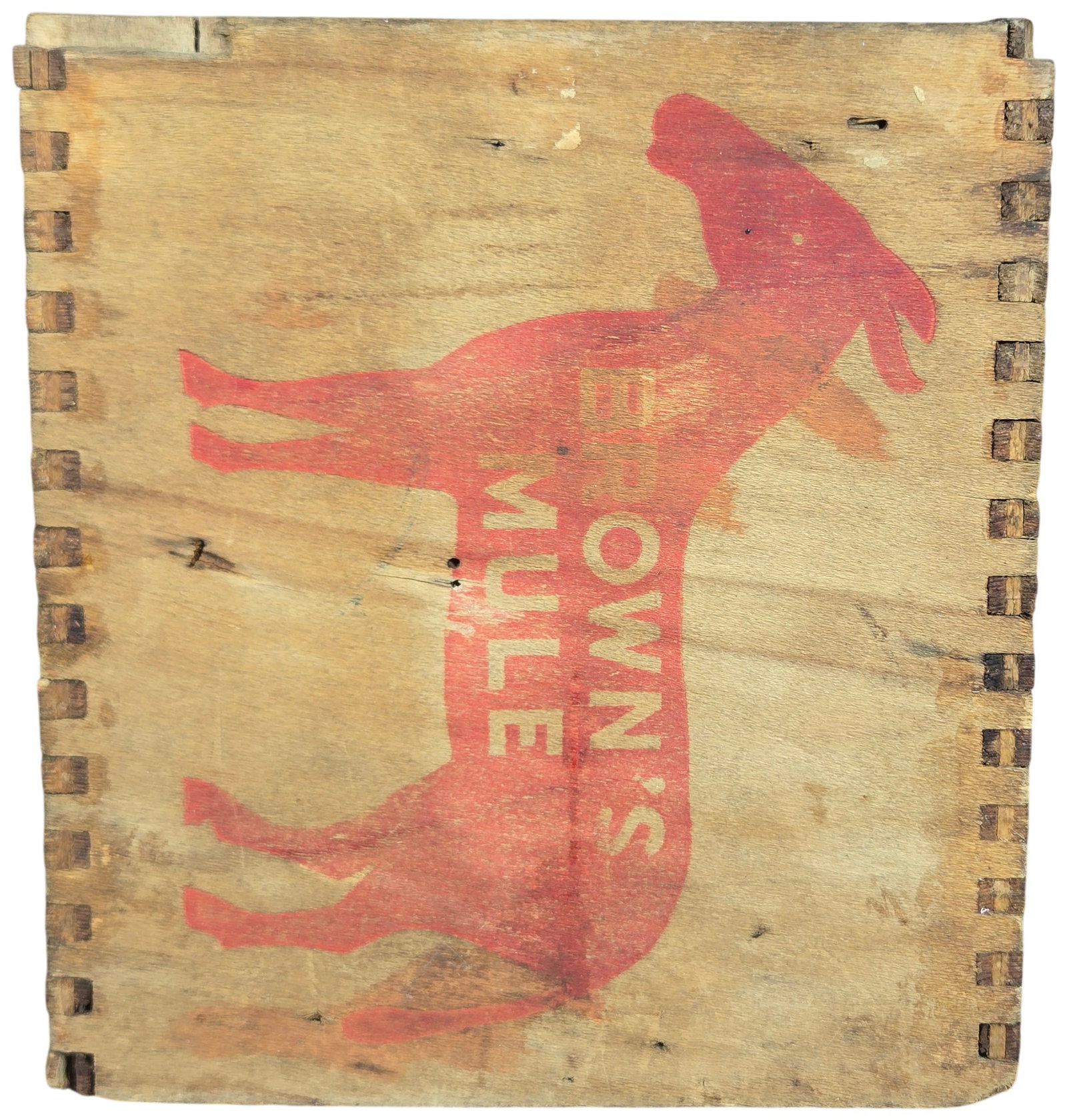 Vintage Brown's Mule R.J. Reynolds Tobacco Co. Wooden Shipping Crate (1 of 6)
