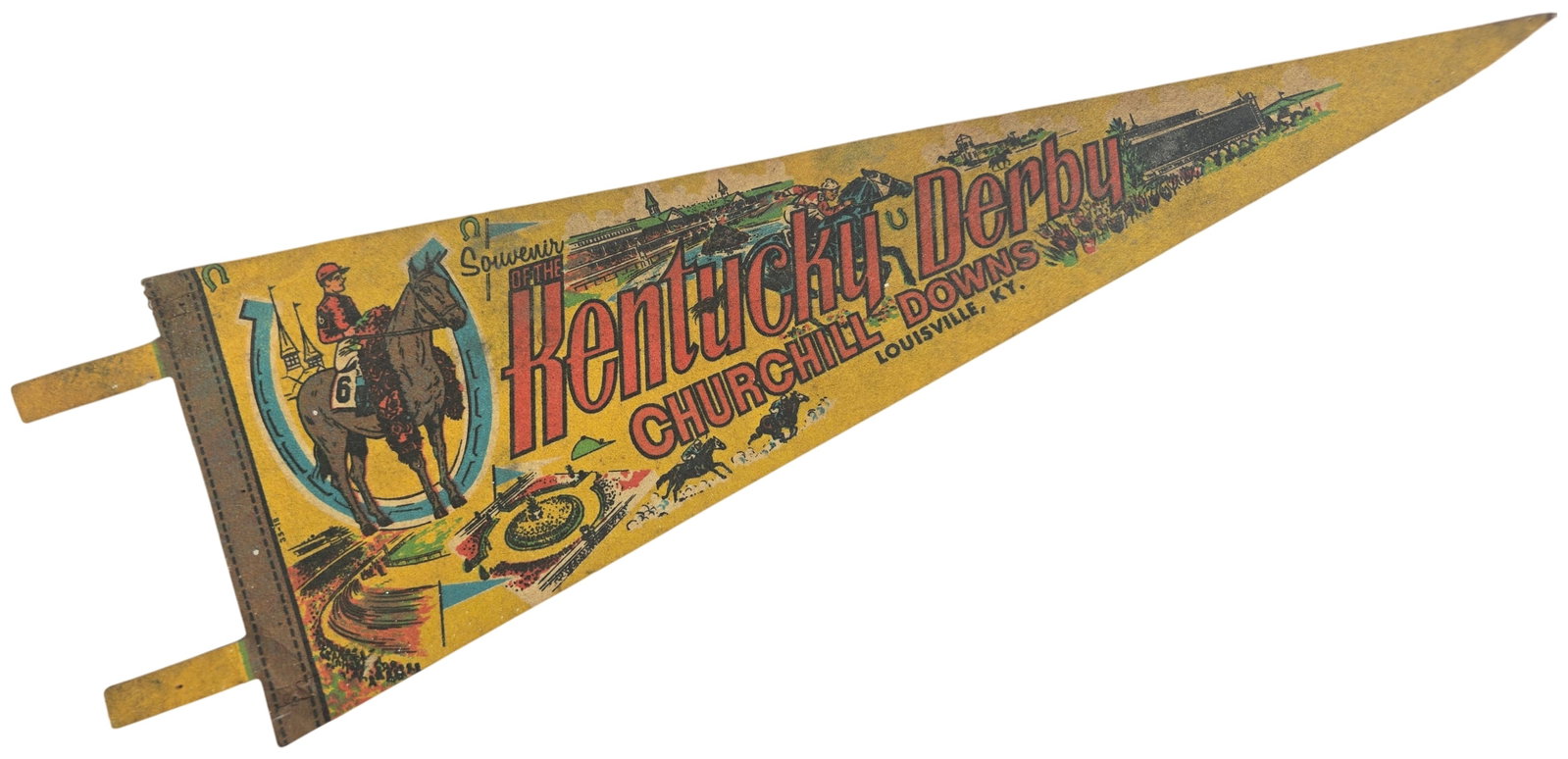 Vintage Kentucky Derby Churchill Downs Souvenir Felt Pennant (1 of 5)