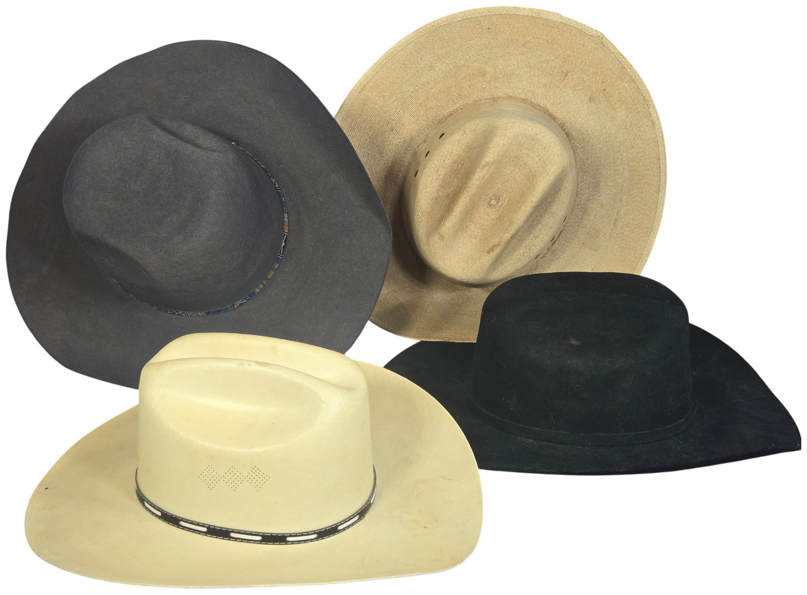 Four Western Cowboy Hats Including Resistol and Serratelli Examples (1 of 13)