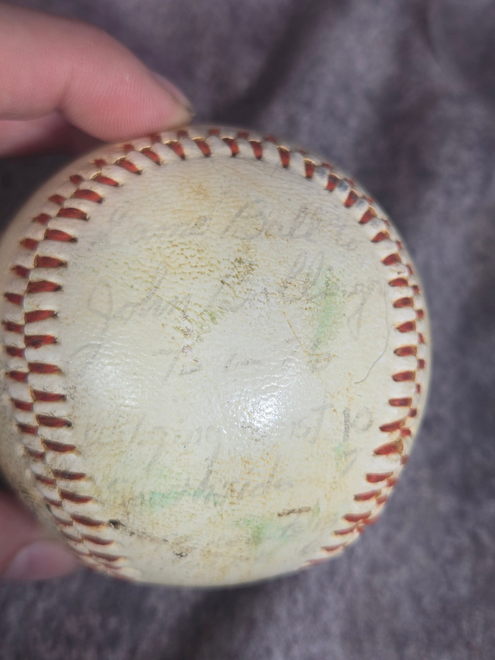 Two Vintage Signed Autographed Baseballs - 4