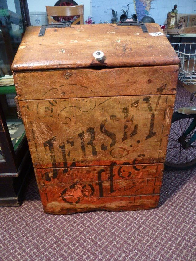 Antique Jersey Coffee Co. wooden Bin. Jul 20, 2013 Burns Auction