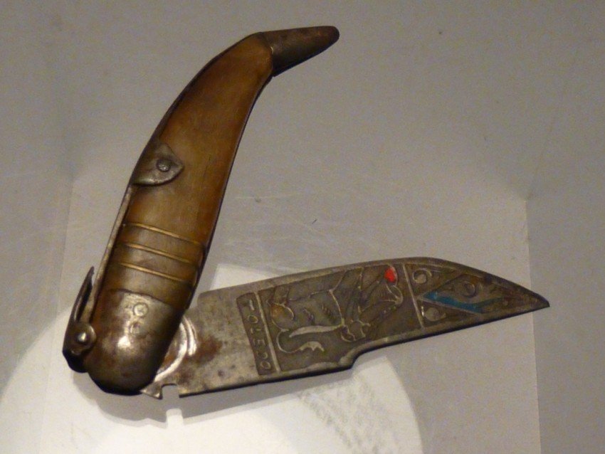 Antique Fancy Toledo Spain Folding Knife.: Closed length: 3" Shipping 5.