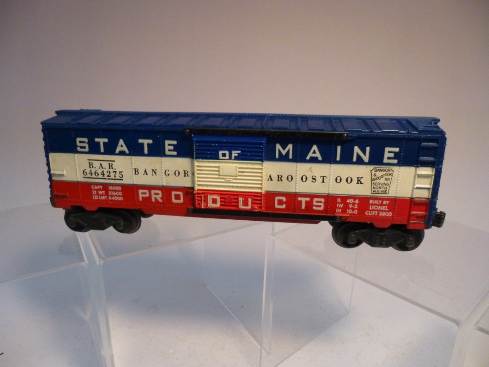 Lionel model railroad state of Maine car: O scale. Shipping $15