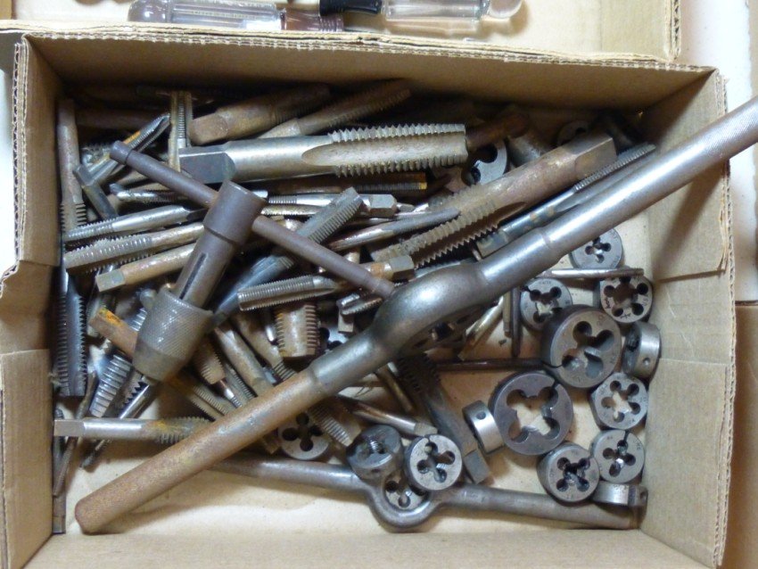 Box lot of tap and dies: Shipping 20. We combine shipping for purchases of three or more lots by adding the shipping amount for each item purchased, and then reducing the shipping total by 25 percent.