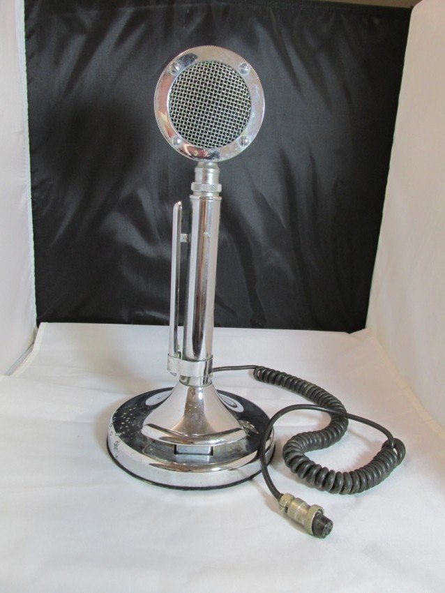 Vintage Chrome Astatic Microphone: Has an eagle engraved on one side. Height: 12" Shipping 25. We do combine shipping. To see how we combine shipping, please read our terms and conditions.