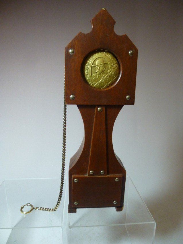 Vintage Pocket Watch in Holder: Jack Daniels watch. Height: 11" Shipping 17.50