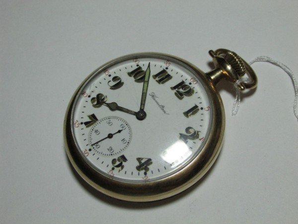 Hamilton Pocket Watch w/Illuminated Dial: Grade 974. Circa 1919. 16 size. 17 jewels. Not running. Shipping 7.50.